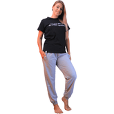 "NO ONE ASKED" TURKEY COTTON PAJAMA BLACK - PYJAMODA